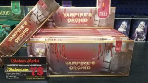 <span style="color: yellow;">Vampire's Orchid</span><br>
Iris, Ylang Ylang, Jasmine Vampire's Orchid (Soul Sticks)